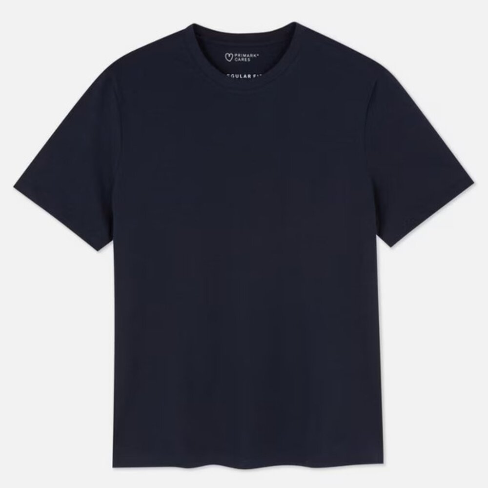 NEW 2 Primark Navy Tagless Crewneck T-Shirts (XL)- Regular Fit
